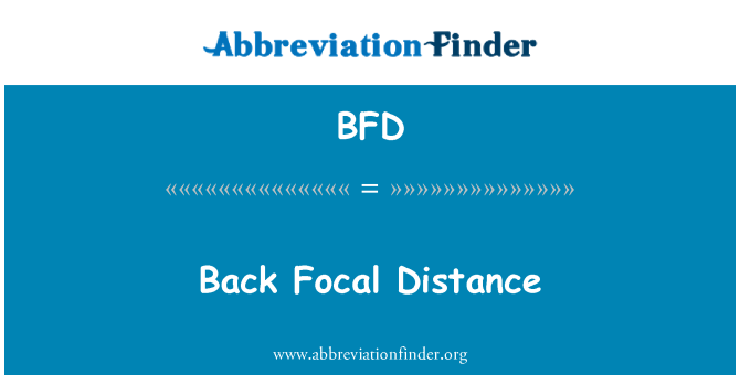 BFD: Distanza focale posteriore
