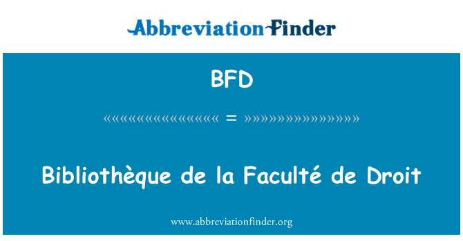 BFD: ห้องพักทุกห้อง de la Faculté de Droit