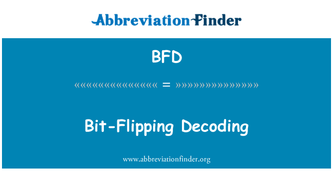 BFD: Bit-Flipping afkodning