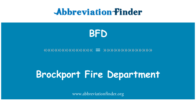 BFD: Sở cứu hỏa Brockport
