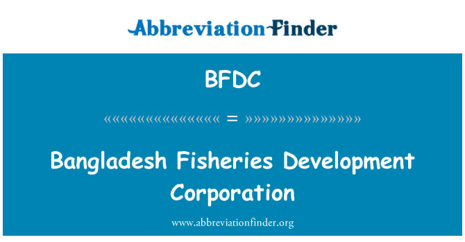 BFDC: Bangladesh fiskeri Development Corporation