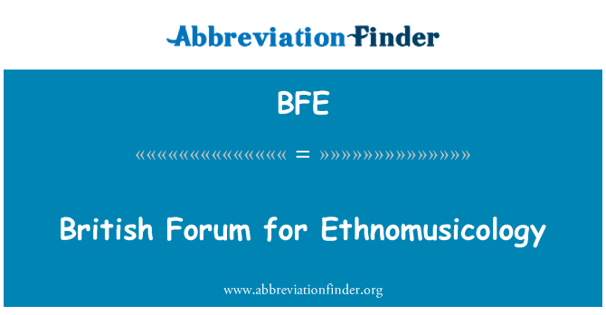 BFE: Britu Ethnomusicology forums