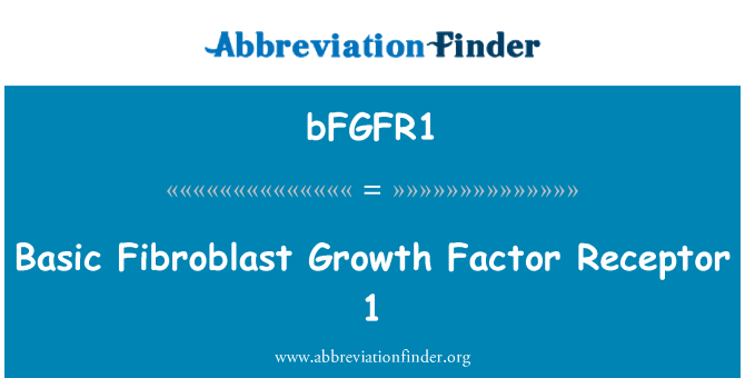 bFGFR1: Receptor 1 do fator de crescimento fibroblástico básico