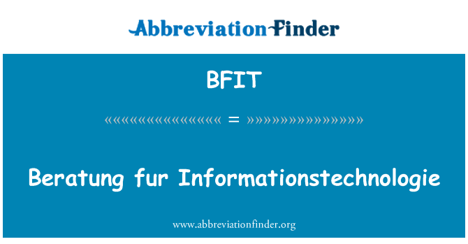 BFIT: Beratung pwal Informationstechnologie