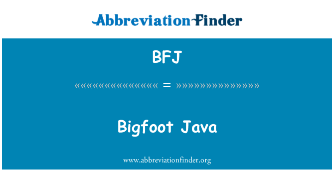 BFJ: 大脚怪 Java