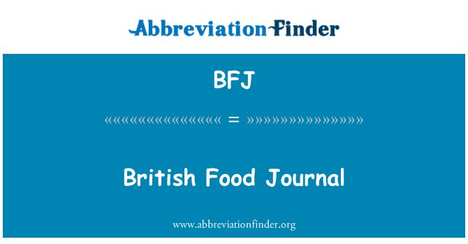 BFJ: Jurnal makanan Inggris