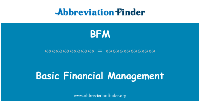 BFM: 基本的財務管理