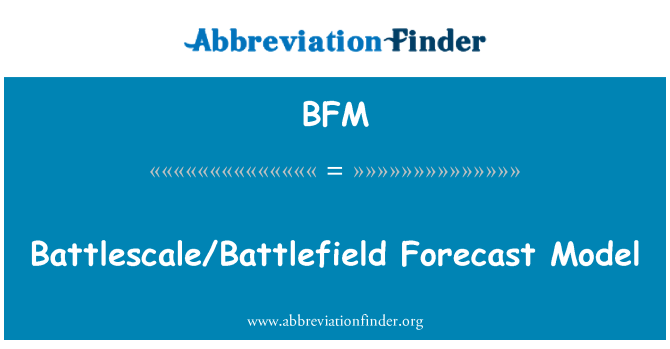 BFM: Battlescale/slagmarken prognosemodell