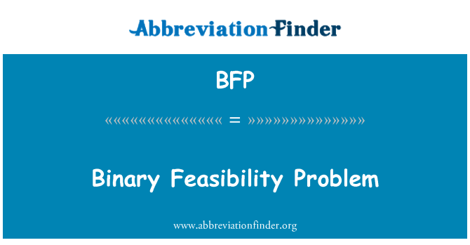 BFP: バイナリの可能性の問題