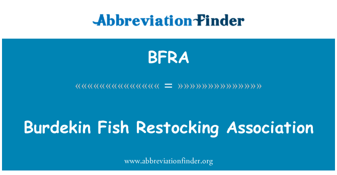 BFRA: Asosyasyon Repeuplement pwason Burdekin
