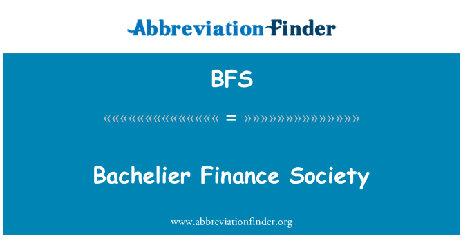 BFS: Bachelier financie spoločnosti