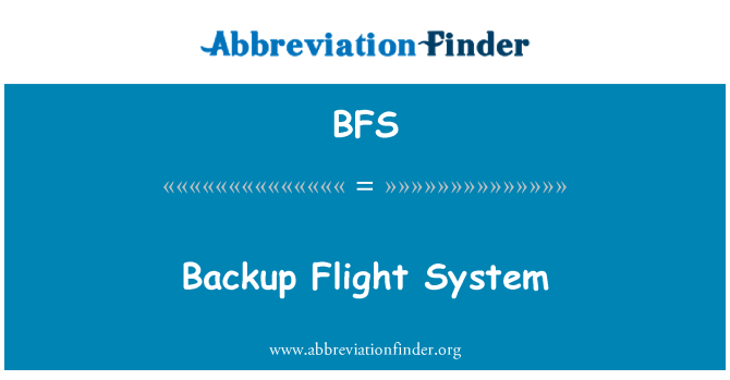 BFS: Backup Flight System