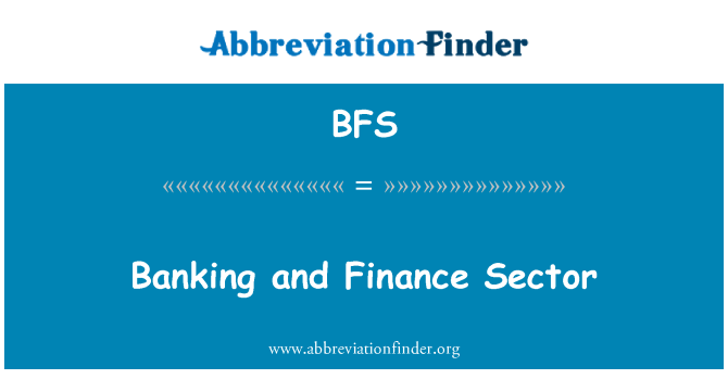 BFS: Bankovní a finanční sektor