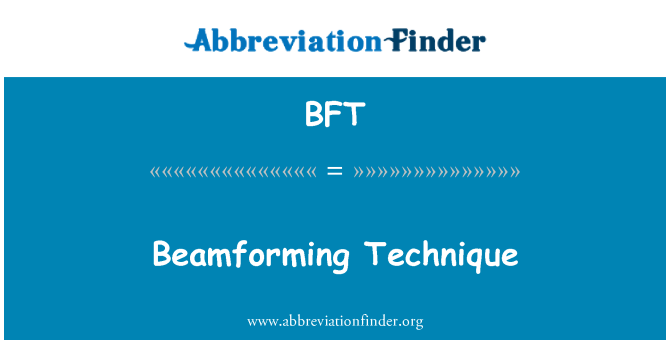 BFT: 波束形成技术