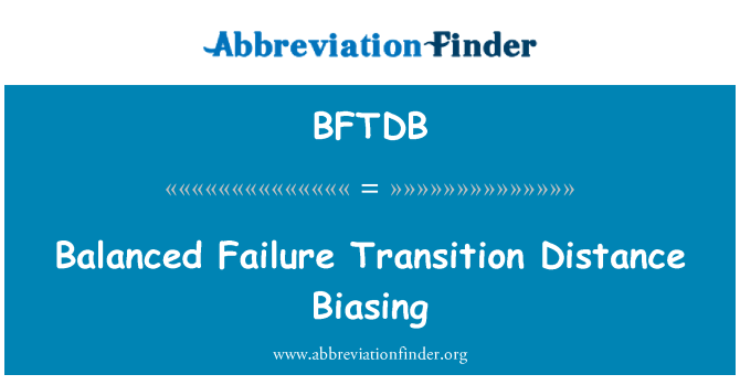 BFTDB: Polarizzare la distanza di transizione equilibrata guasto