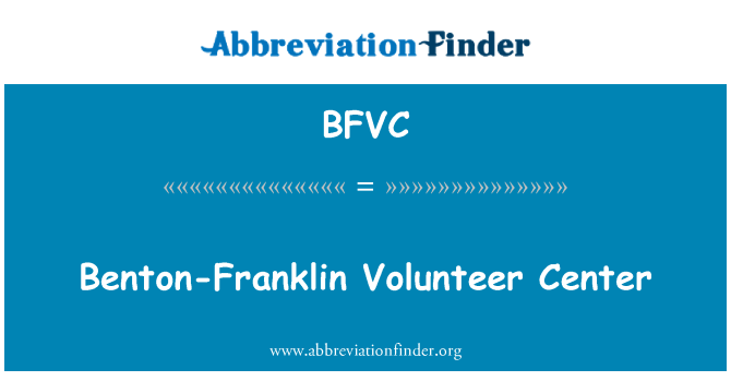 BFVC: Benton-Franklin gönüllülük Merkezi