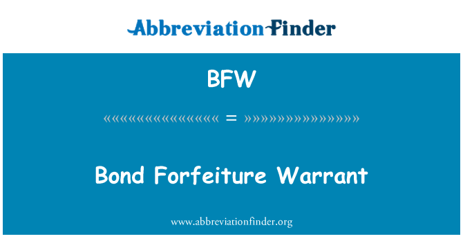 BFW: Orden de confiscación de Bond