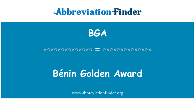 BGA: รางวัลโกลเดน Bénin