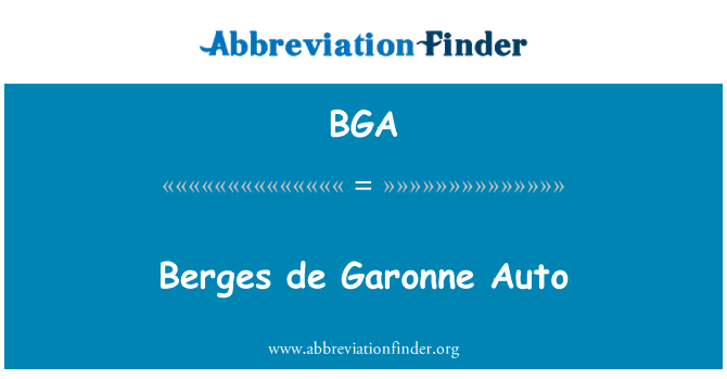 BGA: Berges de Garonne otomatik