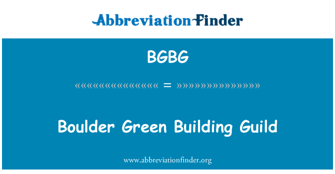BGBG: Persatuan batu Green Building