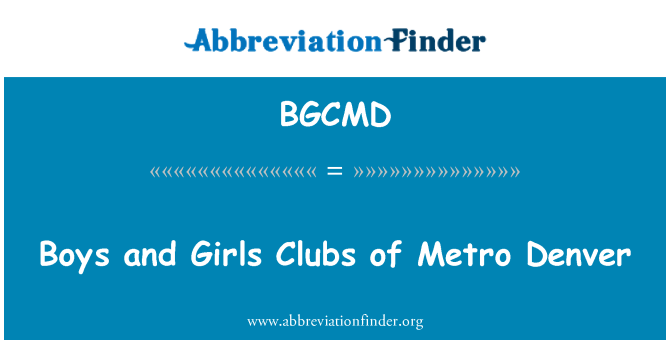 BGCMD: Gutter og jenter klubber t Denver