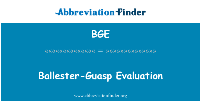 BGE: Hodnocení Ballester-Guasp