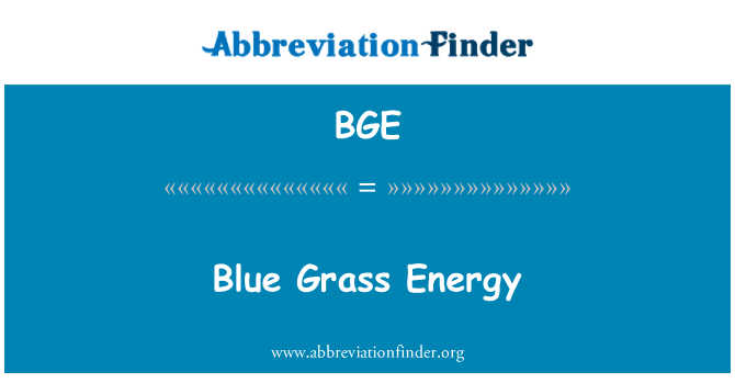 BGE: Blue Grass energi