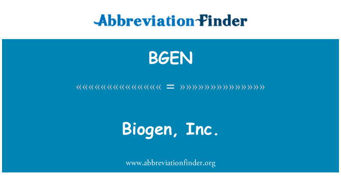 BGEN: Biogen, Inc.