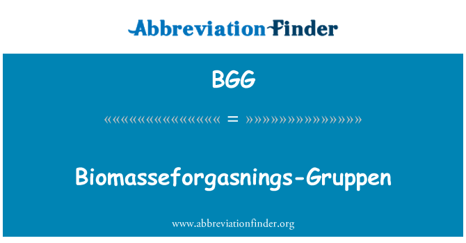 BGG: Biomasseforgasnings-Gruppen