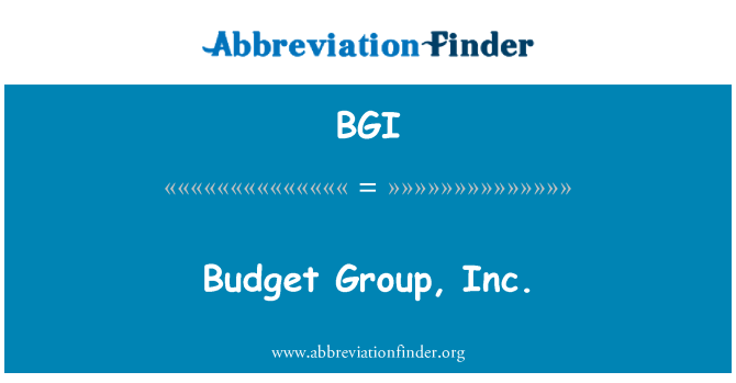 BGI: Budsjett Group, Inc.