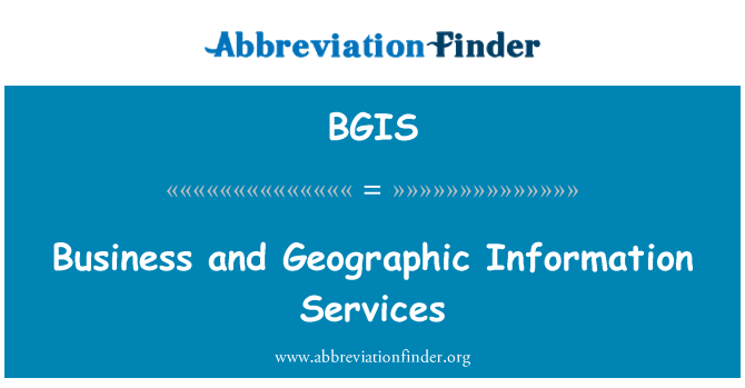 BGIS: Biznis ak sèvis enfòmasyon Géographique