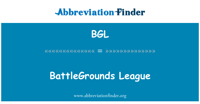 BGL: Liga battleGrounds