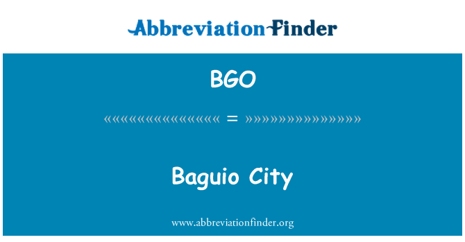 BGO: Cidade de Baguio