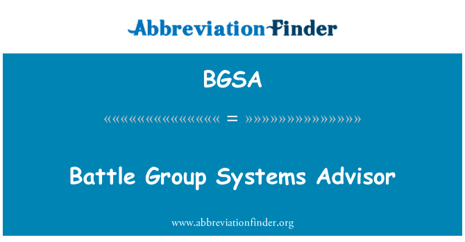 BGSA: יועץ מערכות קרב קבוצה