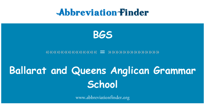 BGS: Ballarat et Queens Anglican Grammar School