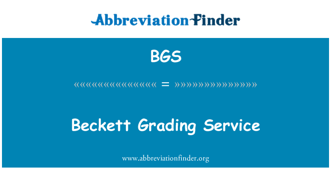 BGS: Beckett penggredan Perkhidmatan