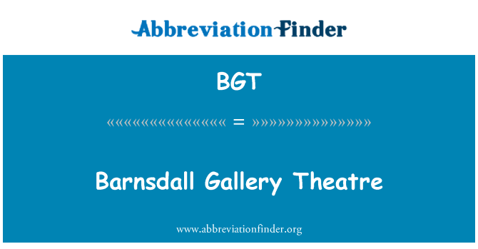 BGT: Barnsdall Galeria teatru