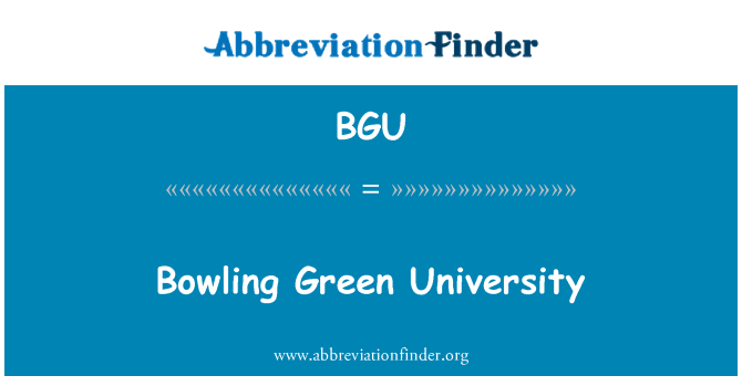 BGU: Bowling Green Inivèsite