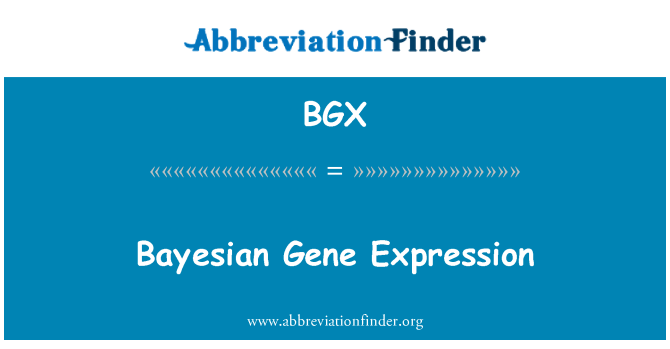 BGX: Ekspresi gen Bayesian