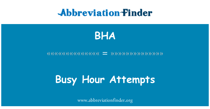 BHA: Intentos de busy Hour