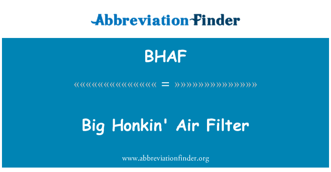 BHAF: Store Honkin' luftfilter