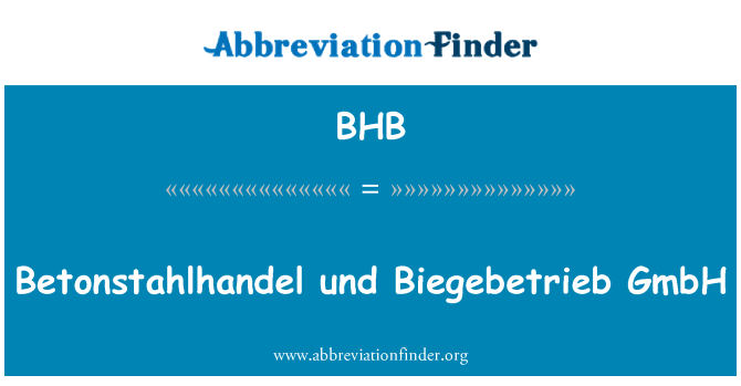 BHB: Betonstahlhandel und Biegebetrieb GmbH