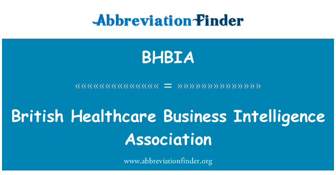 BHBIA: Persatuan perisikan British perniagaan penjagaan kesihatan
