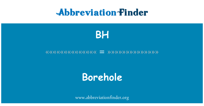 BH: Borehole