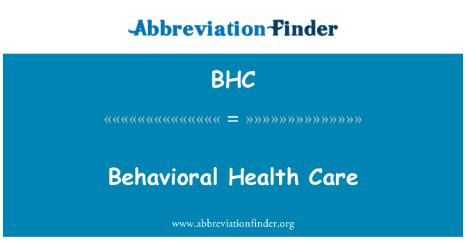 BHC: Beteendemässiga hälso-och sjukvård
