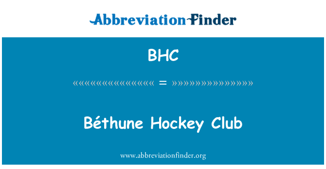 BHC: BÃ © thune Hockey Club