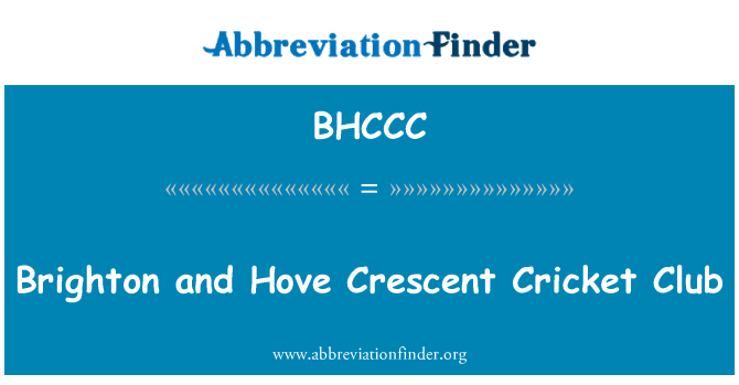 BHCCC: Brighton a Hove Crescent kriketový klub