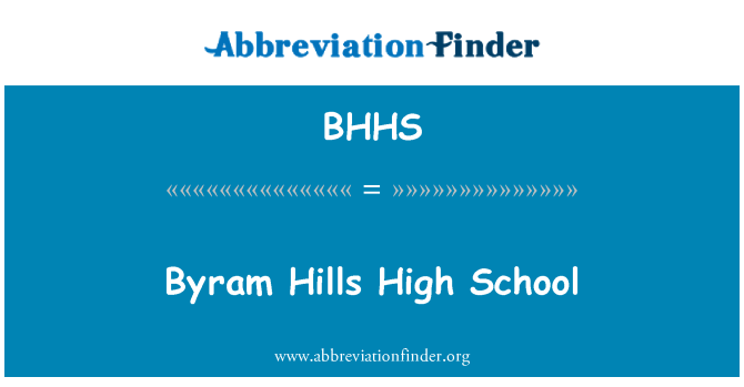 BHHS: Byram Hills lekòl segondè