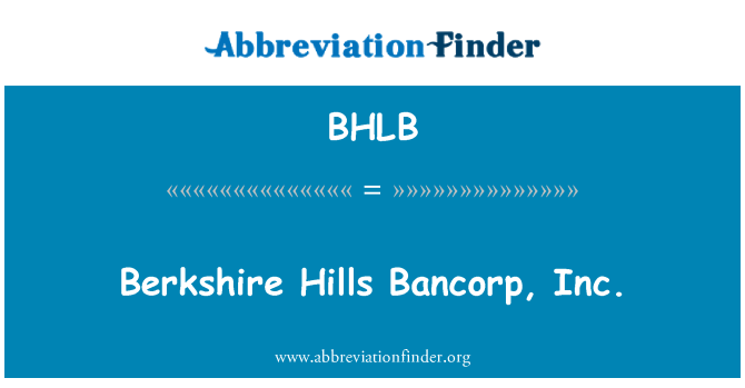 BHLB: Berkshire Hills Bancorp, Inc.