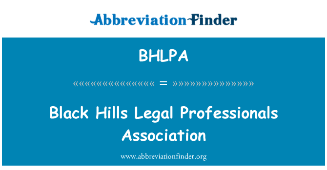 BHLPA: Associação de profissionais jurídicos de Black Hills